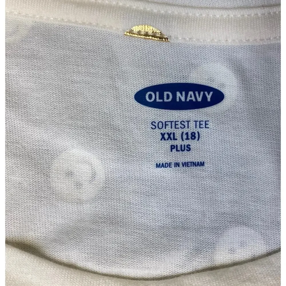Old Navy Girls Plus Softest Smiley Face Tee XXL 18 NWT